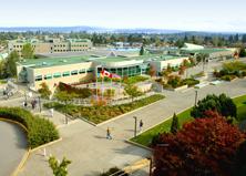 a view of campus in an aerial view